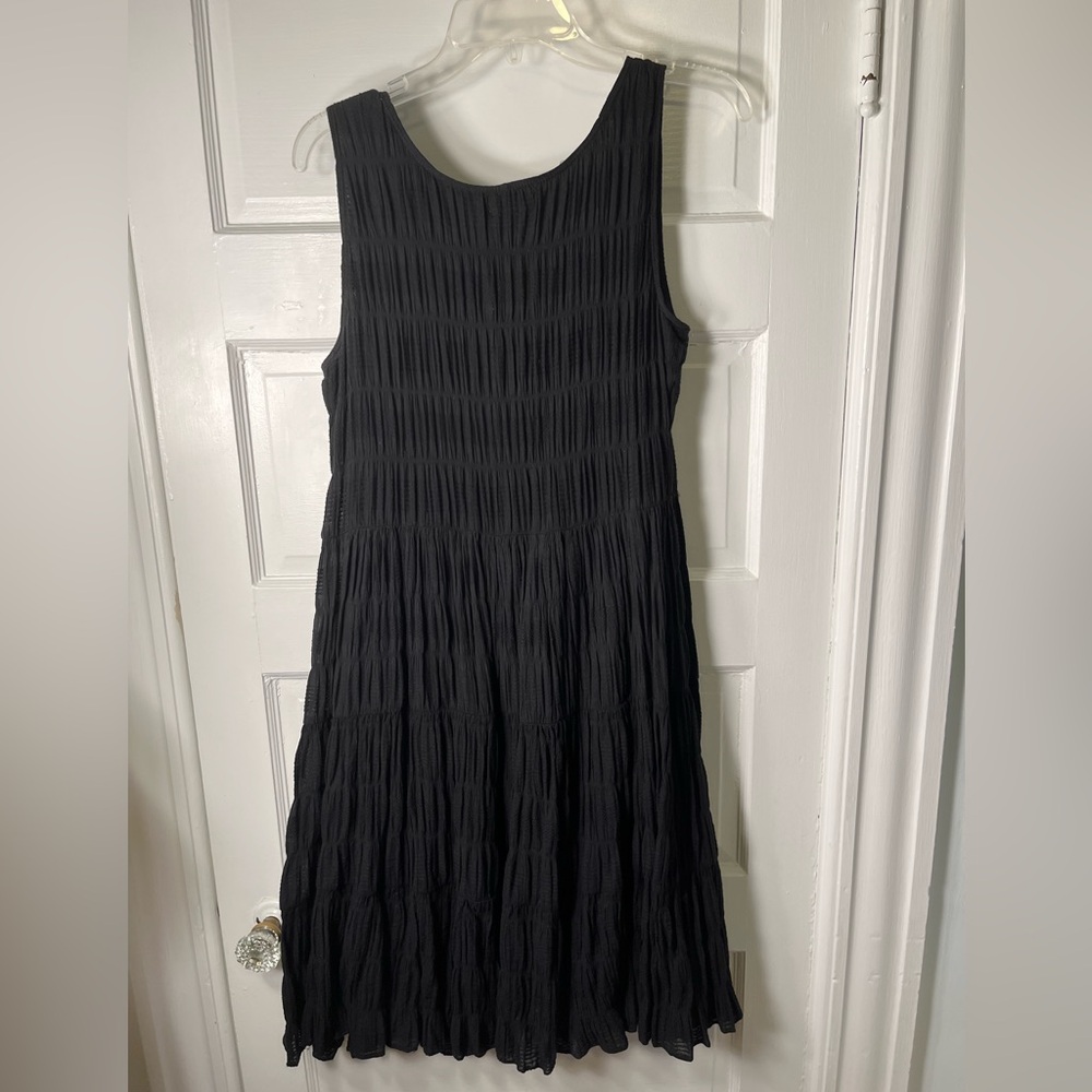 Max Studio large black Gauze  tiered dress for beach party summery date